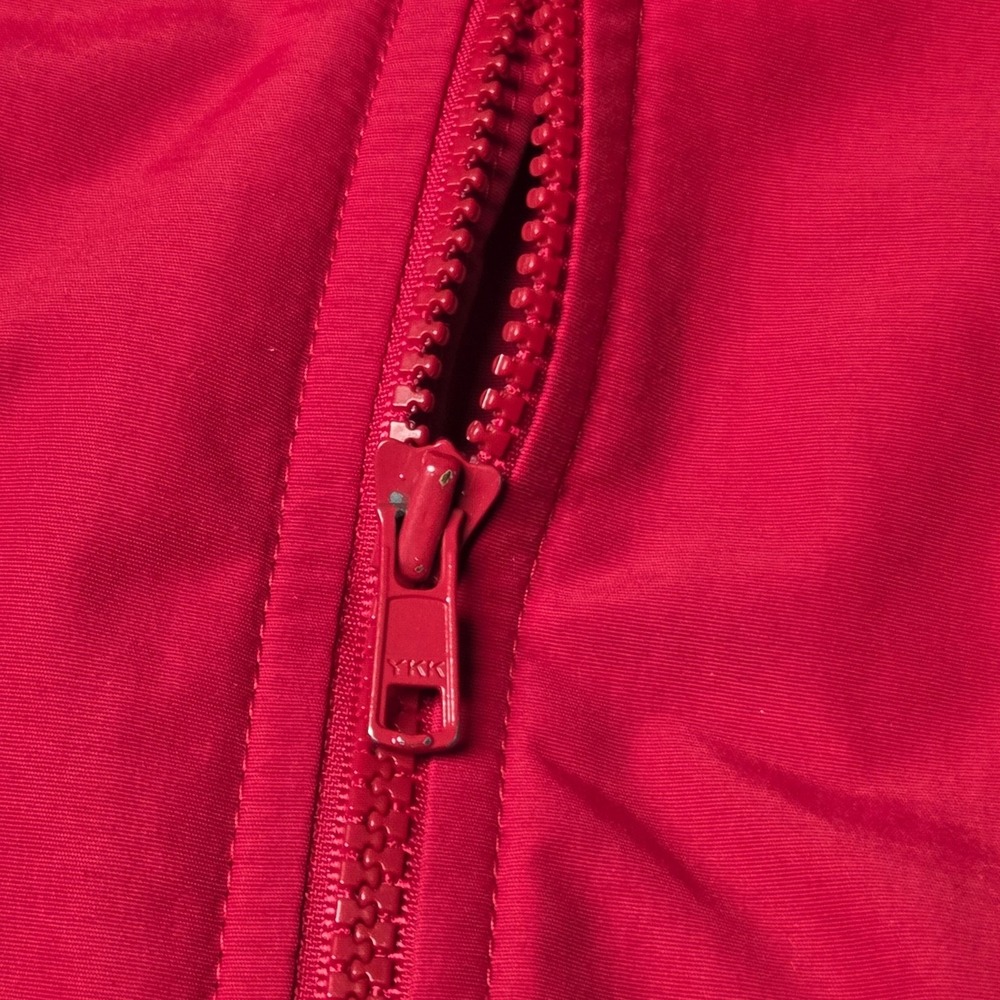 Lands End Mens LT Red Squall Jacket Windcheck Fleece Lined Full Zip 3225 - Picture 5 of 11